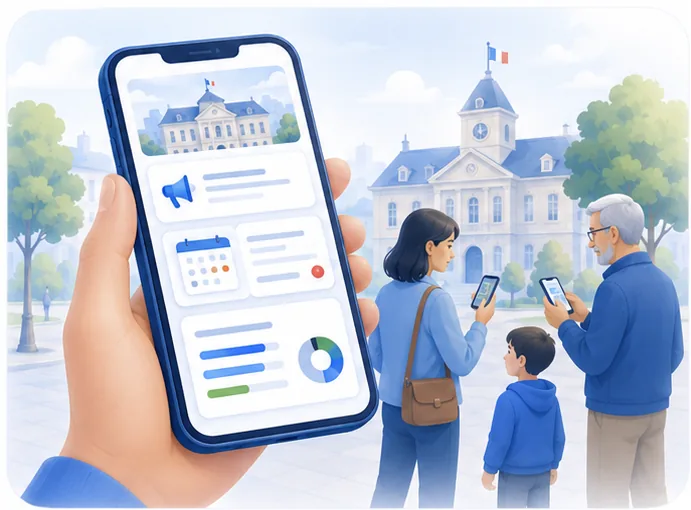 Illustration de l'information aux habitants dans l'application citoyenne GéoClic
